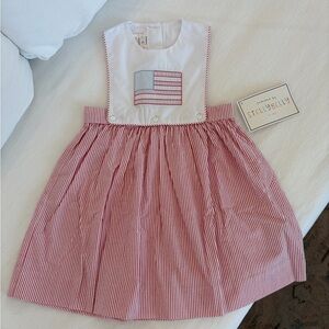 StellyBelly NWT American Flag girls dress size 4T 4th of July